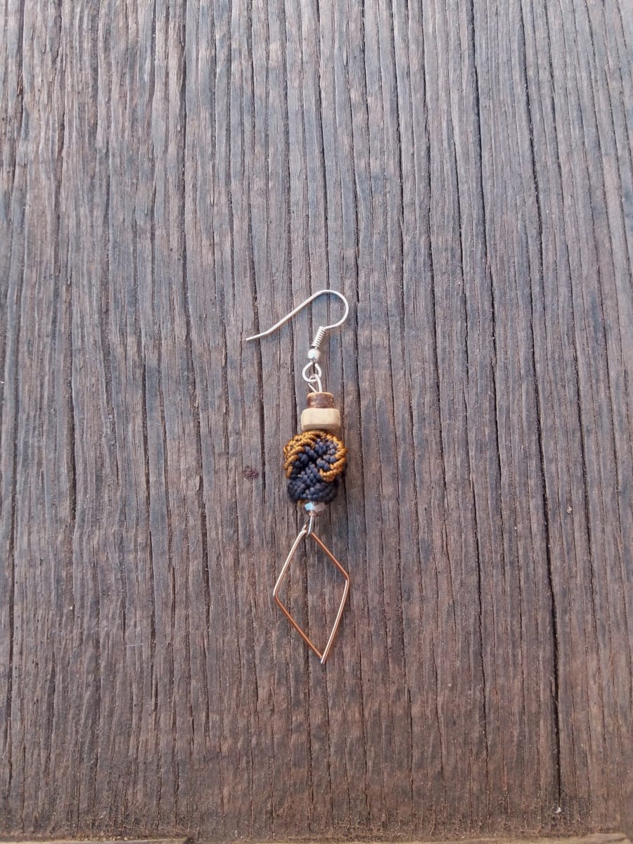 Button Dangle Earrings