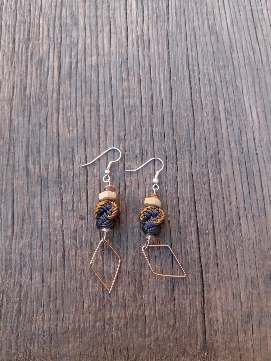 Button Dangle Earrings