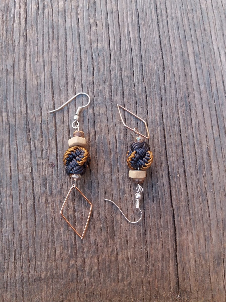 Button Dangle Earrings
