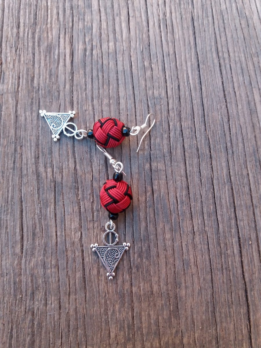 Button Dangle Earrings