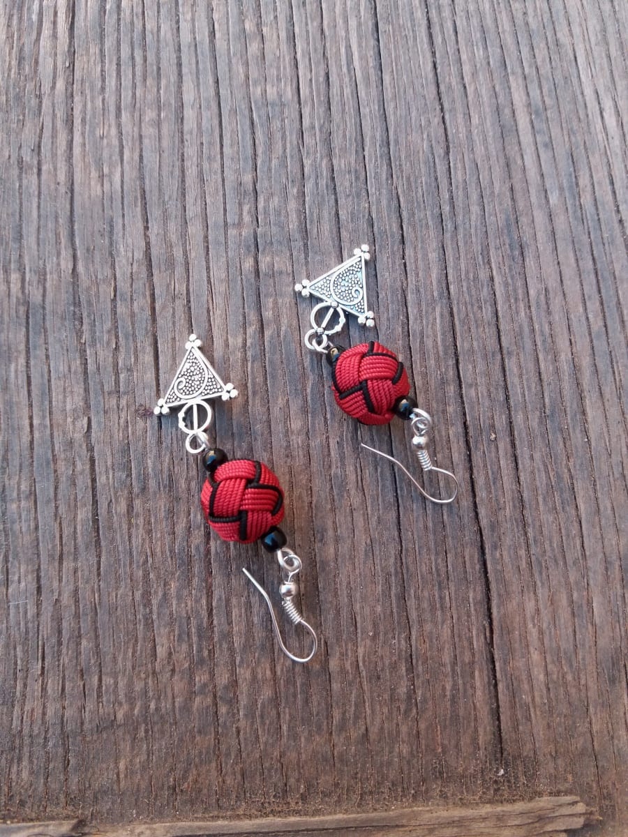 Button Dangle Earrings