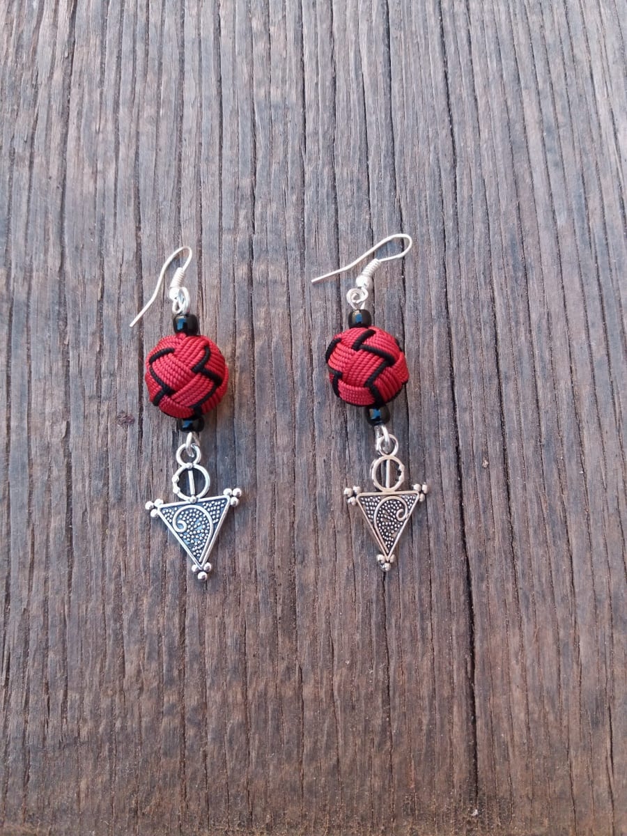 Button Dangle Earrings
