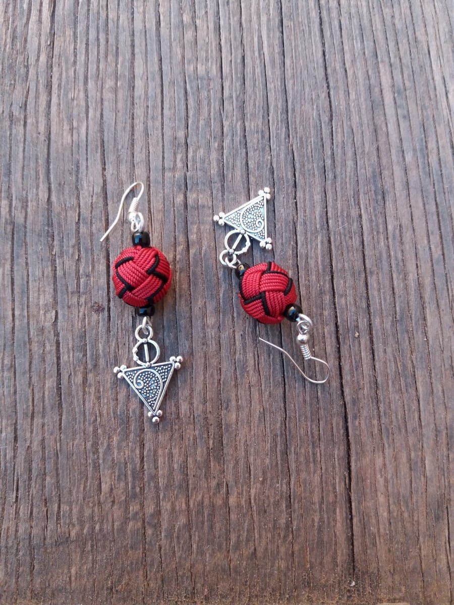 Button Dangle Earrings