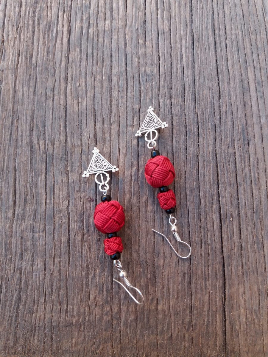 Button Dangle Earrings