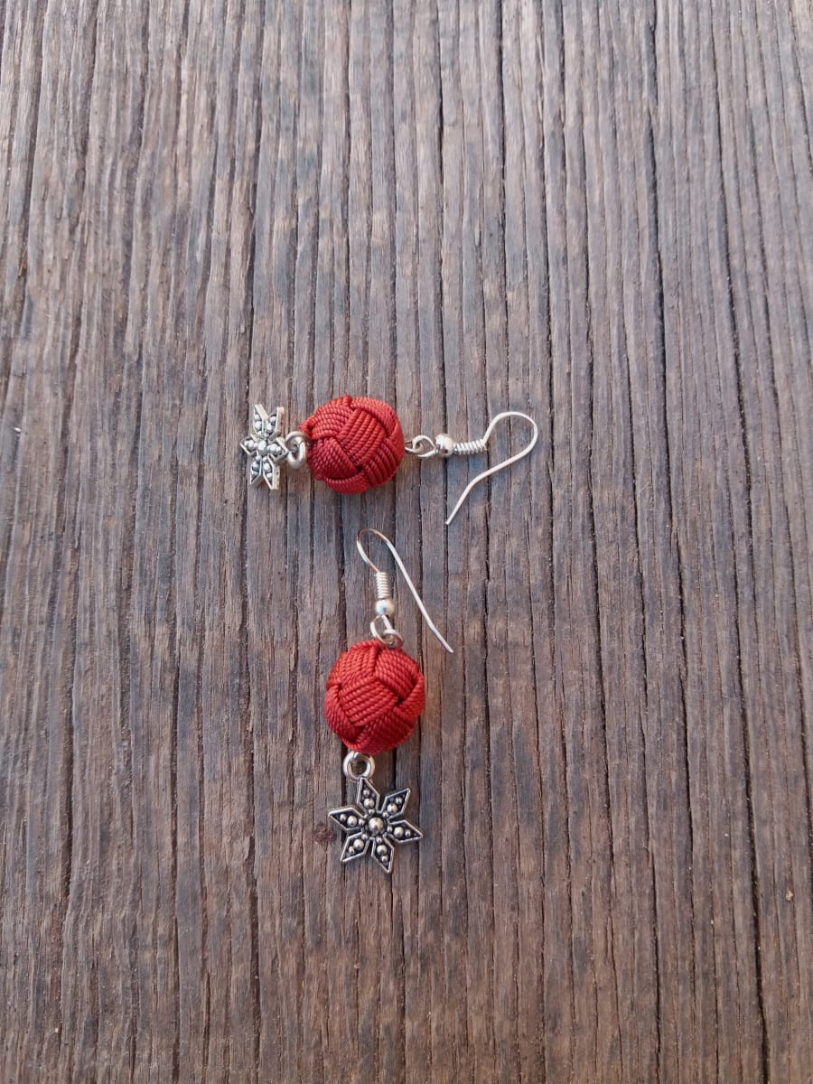 Button Dangle Earrings