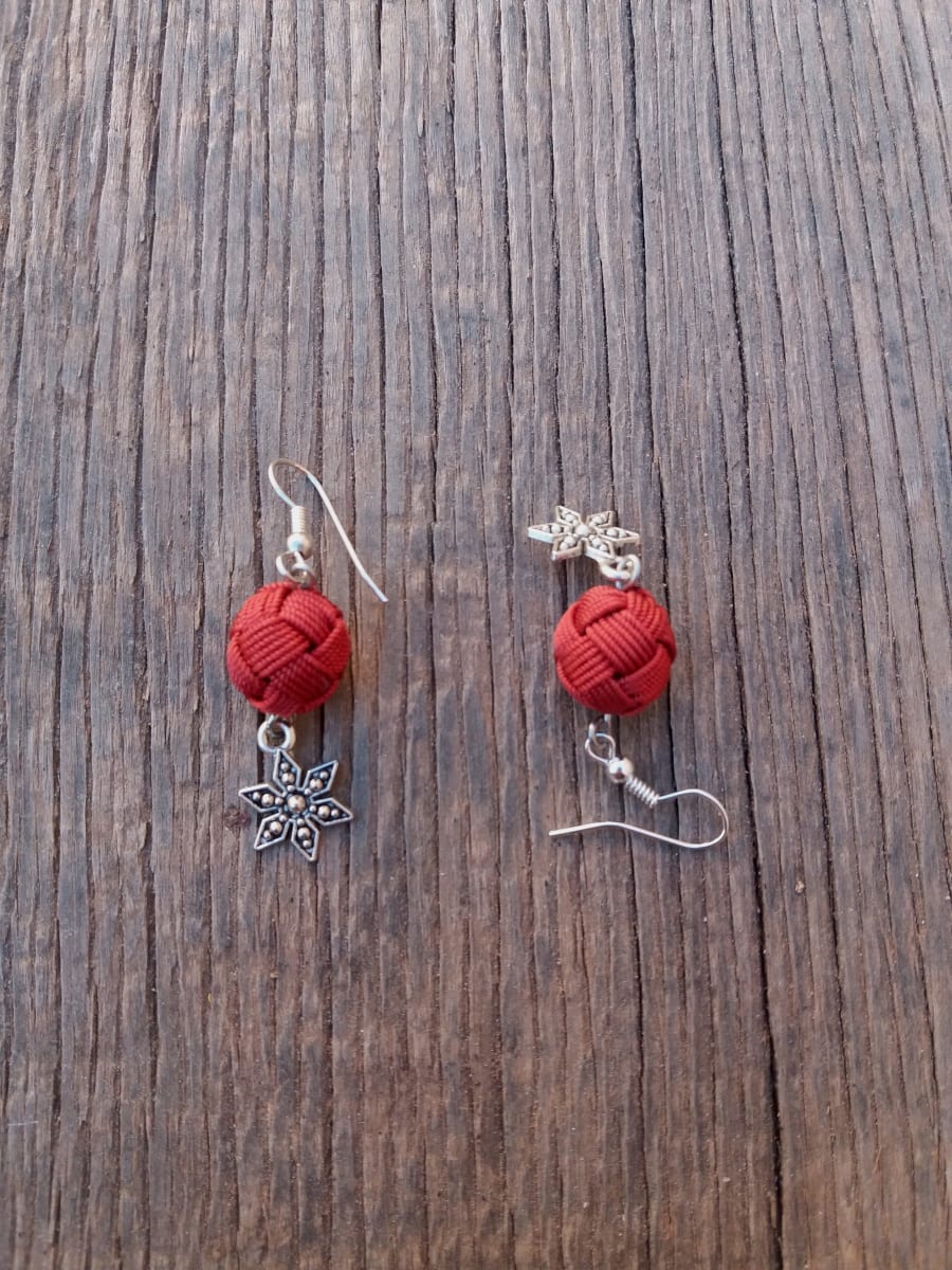 Button Dangle Earrings