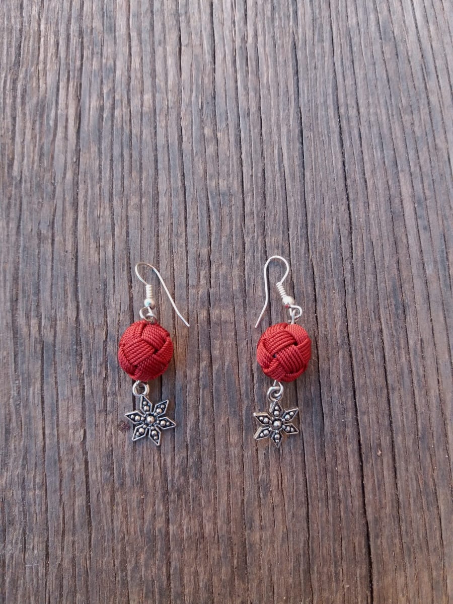 Button Dangle Earrings