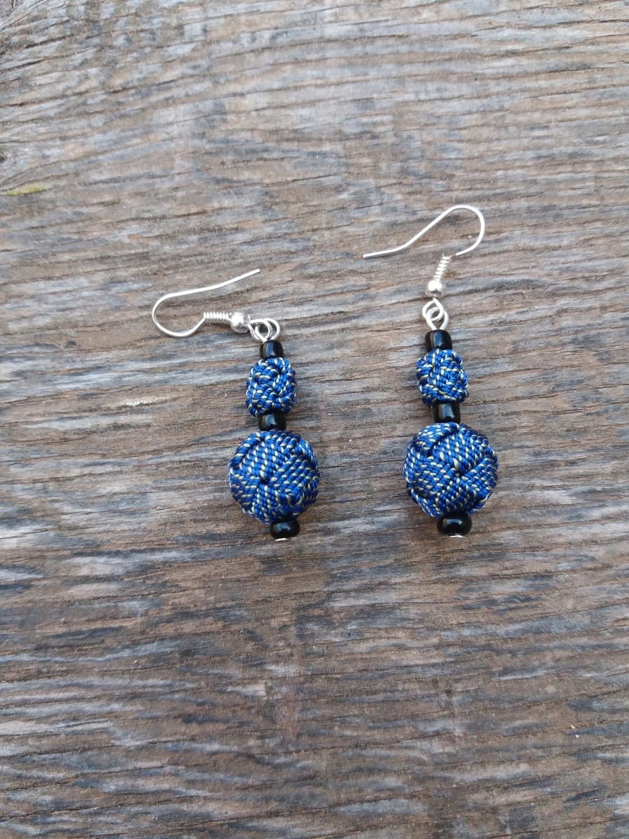 Ball and Button Earrings