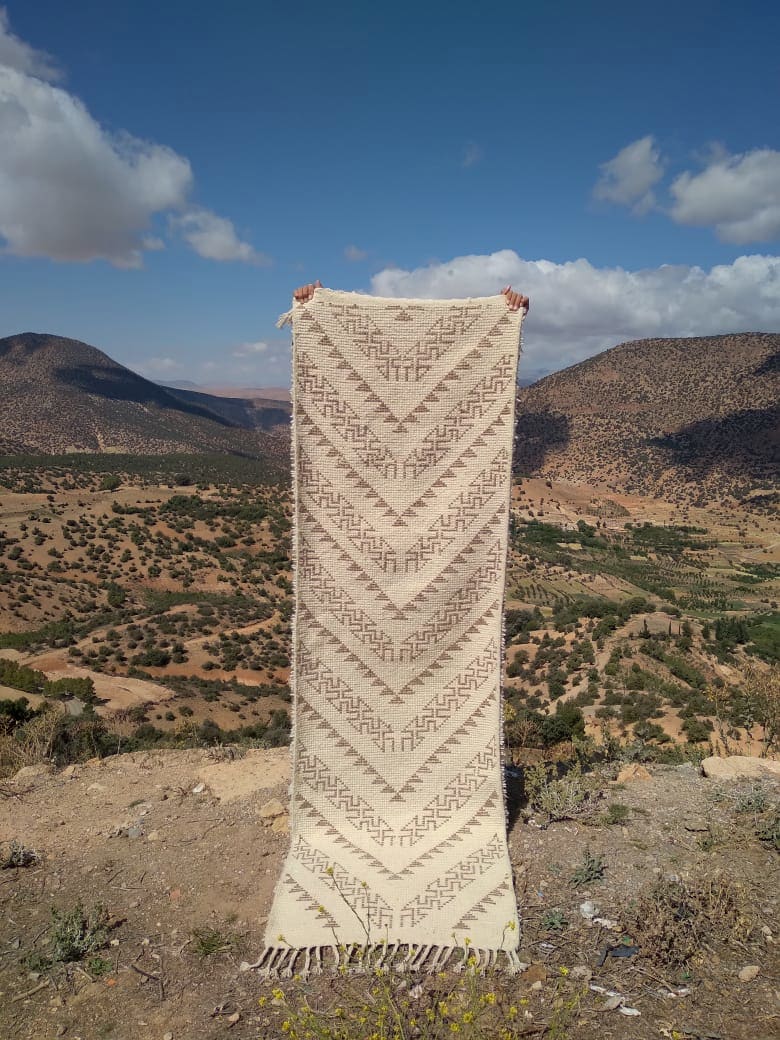  Marmoucha Rug  Brown, White Morocco