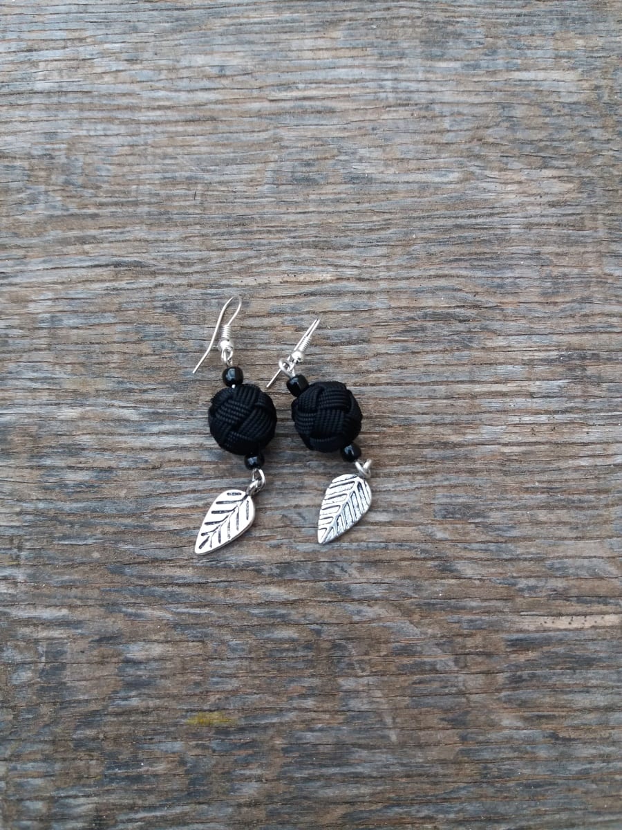 Button Dangle Earrings