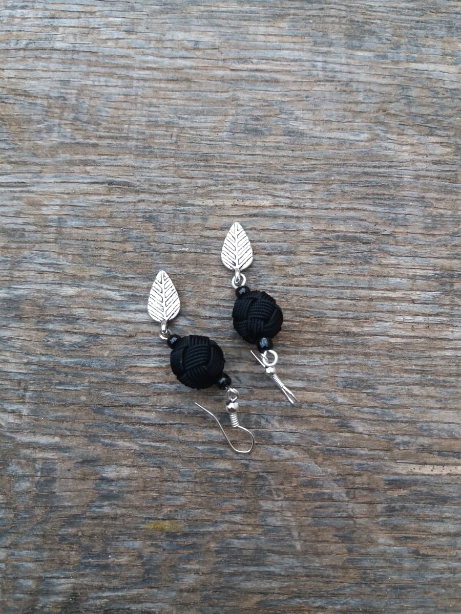 Button Dangle Earrings