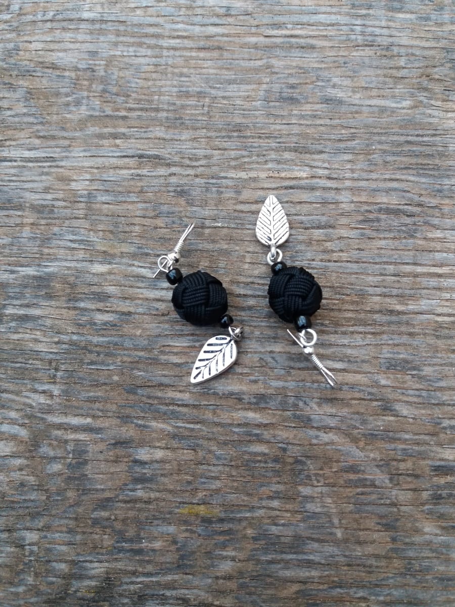 Button Dangle Earrings