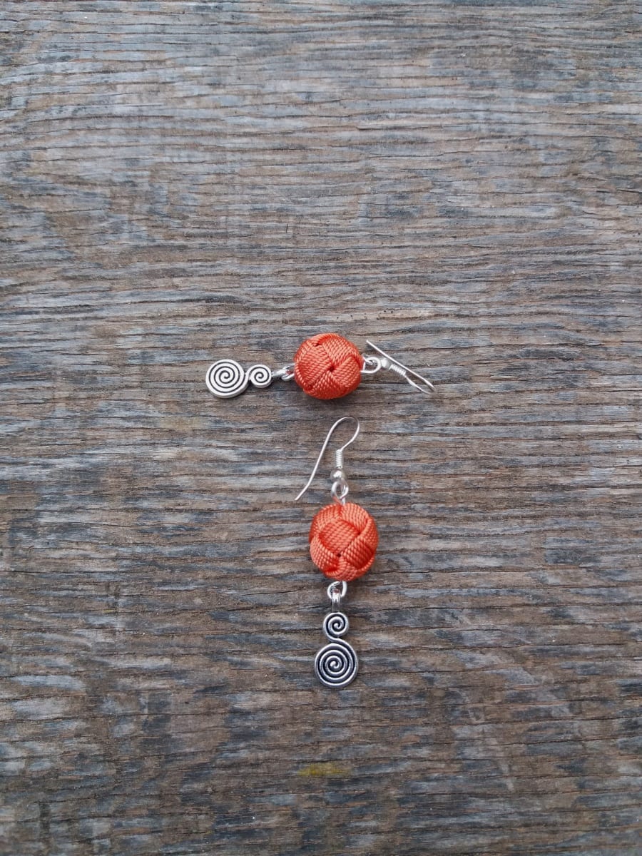 Button Dangle Earrings