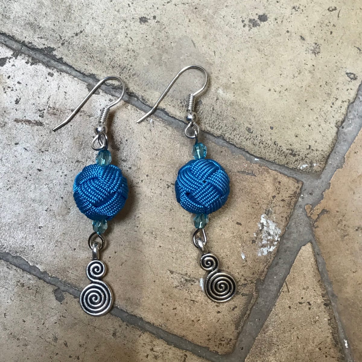 Button Dangle Earrings