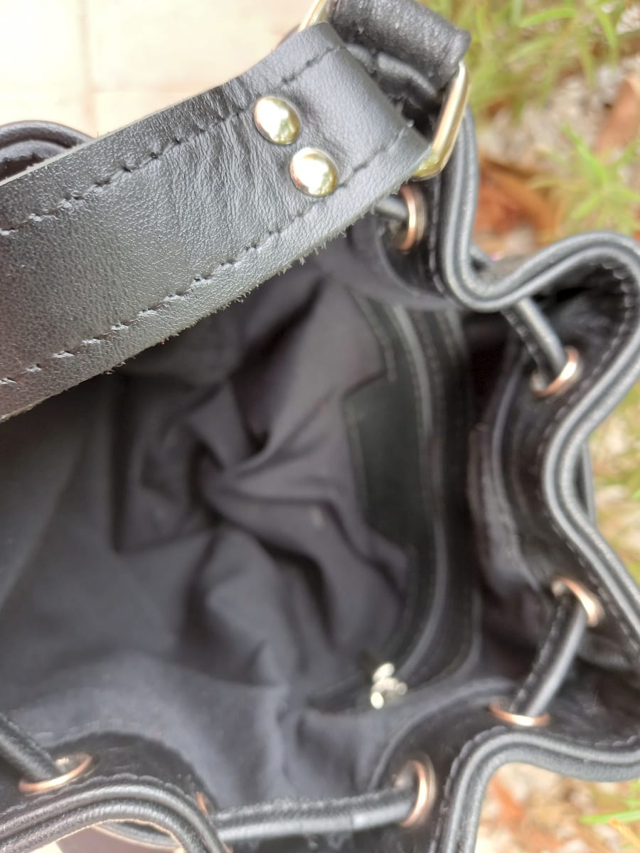  bag leather and Sabra silk Purple, Black Morocco