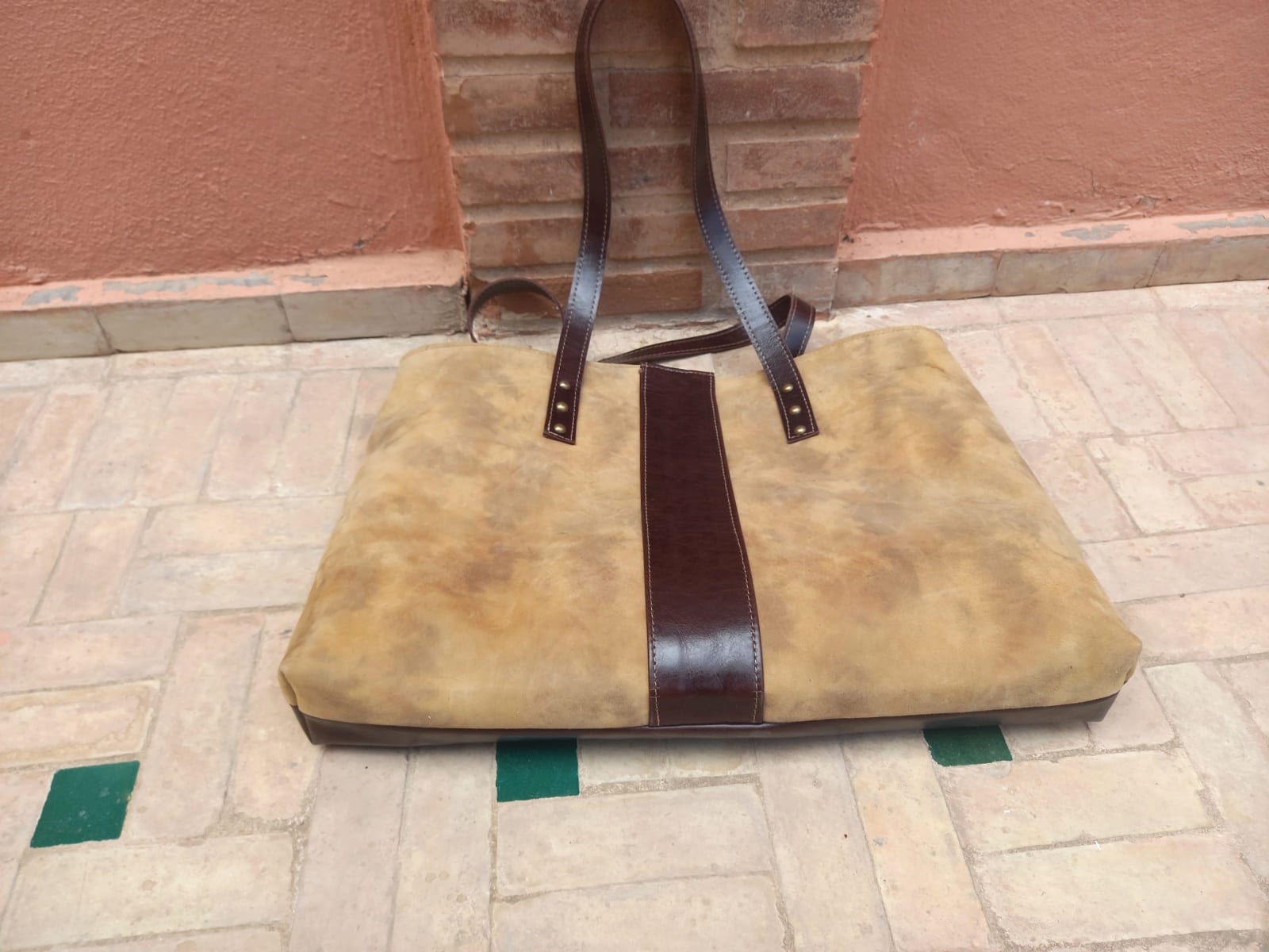  bag leather Brown, White Morocco