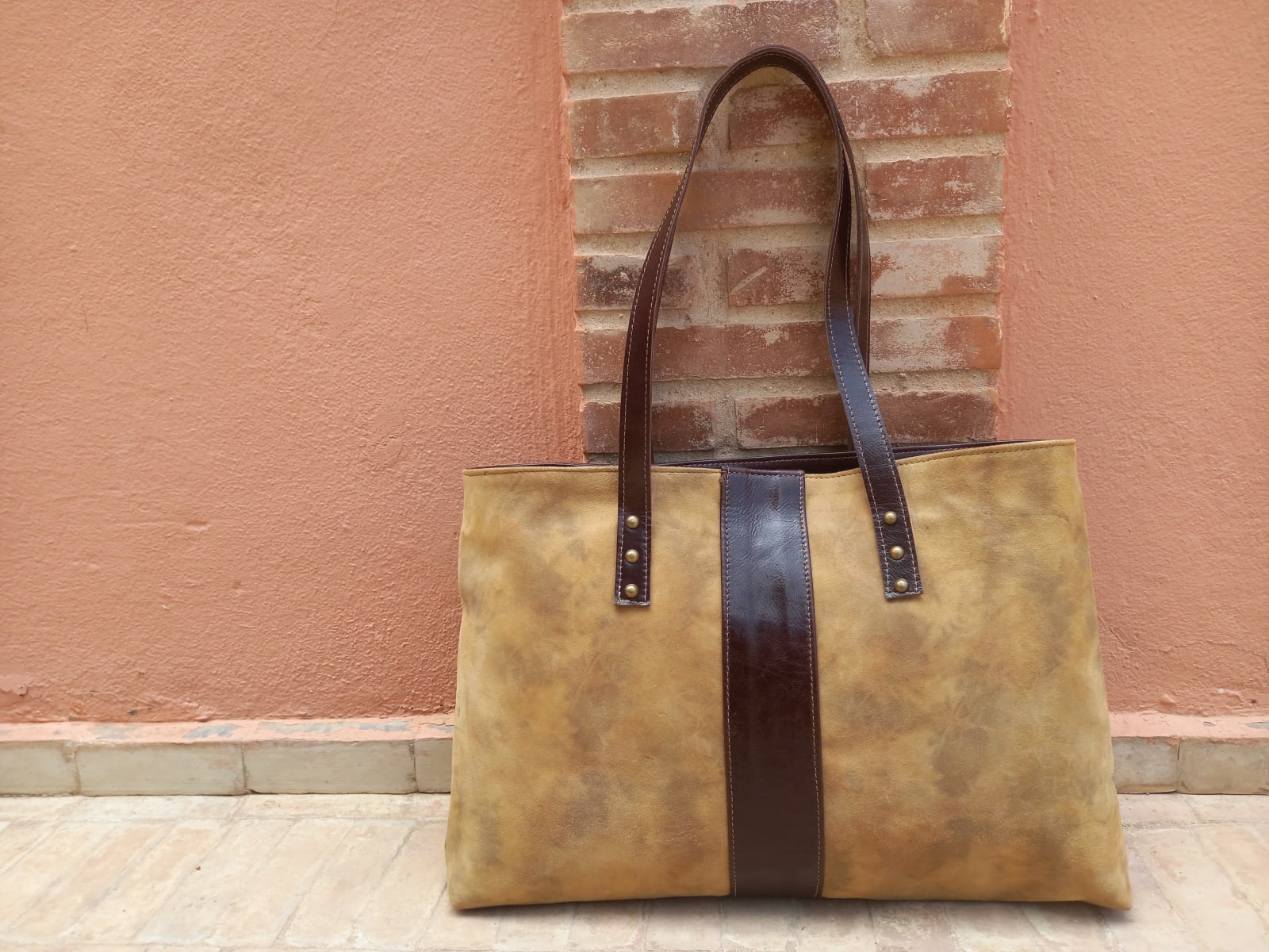  bag leather Brown, White Morocco