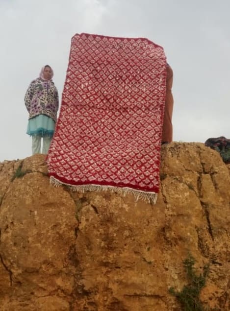  Handmade Flatweave Rug  Red, White Morocco