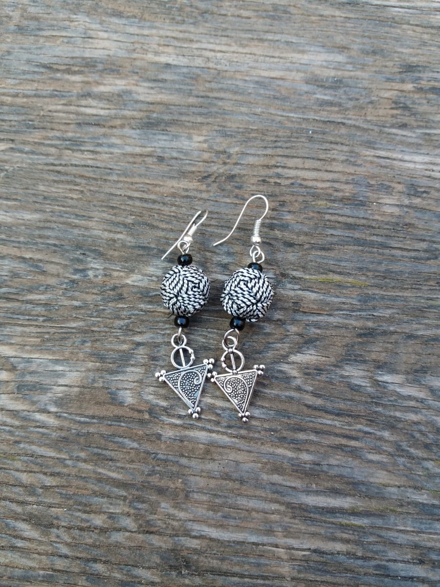 Button Dangle Earrings