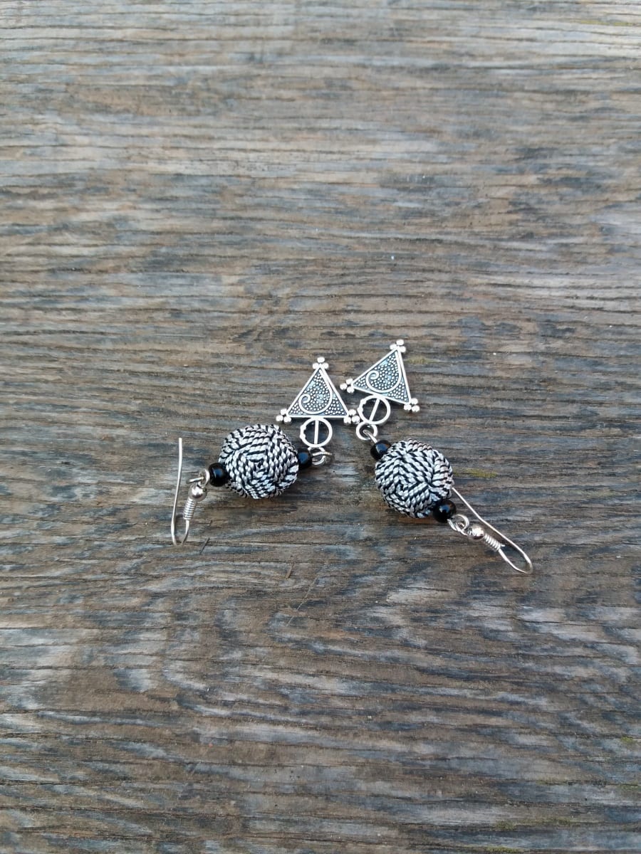 Button Dangle Earrings