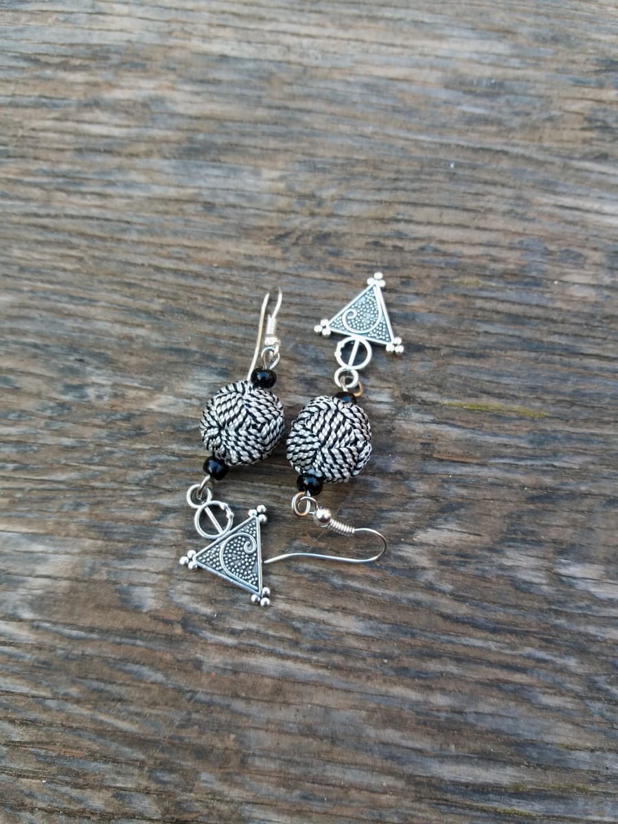 Button Dangle Earrings
