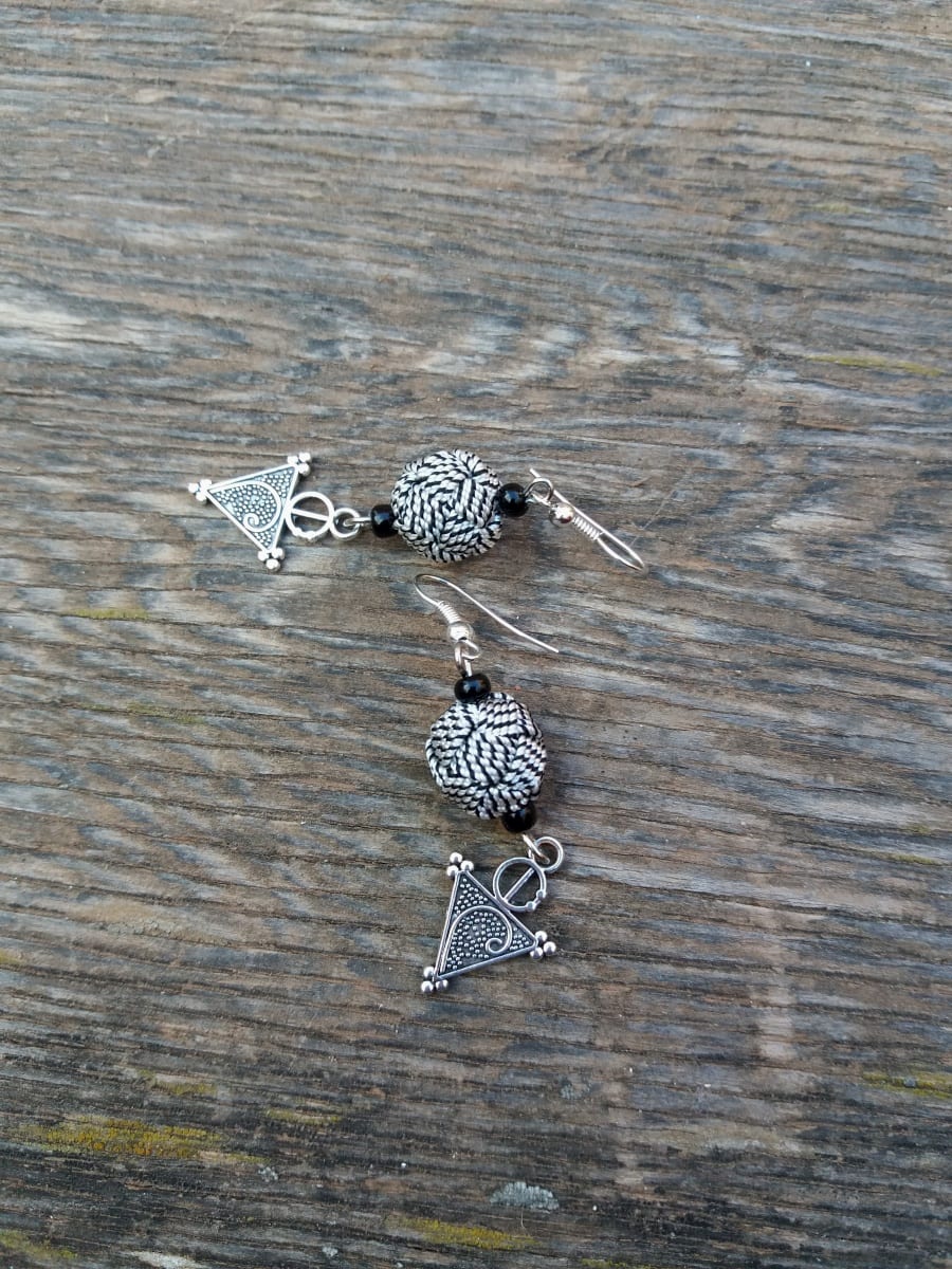 Button Dangle Earrings