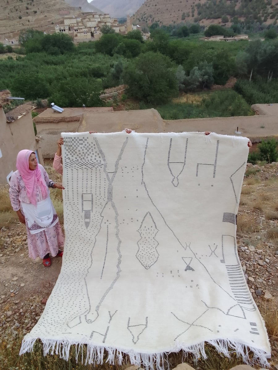  Rug  Black, White Morocco