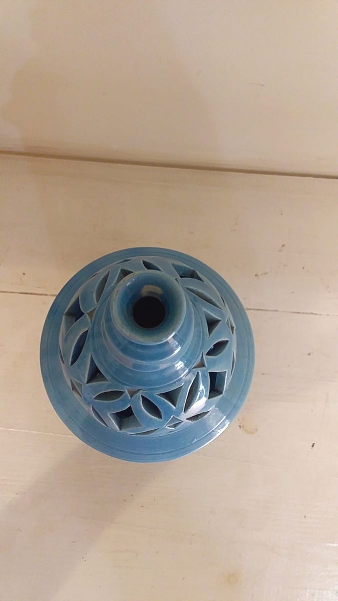  Candle holder  Light Blue, Blue Morocco