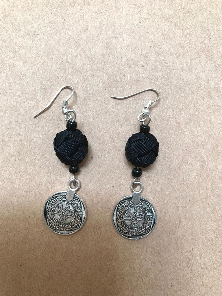 Ball and Button Earrings