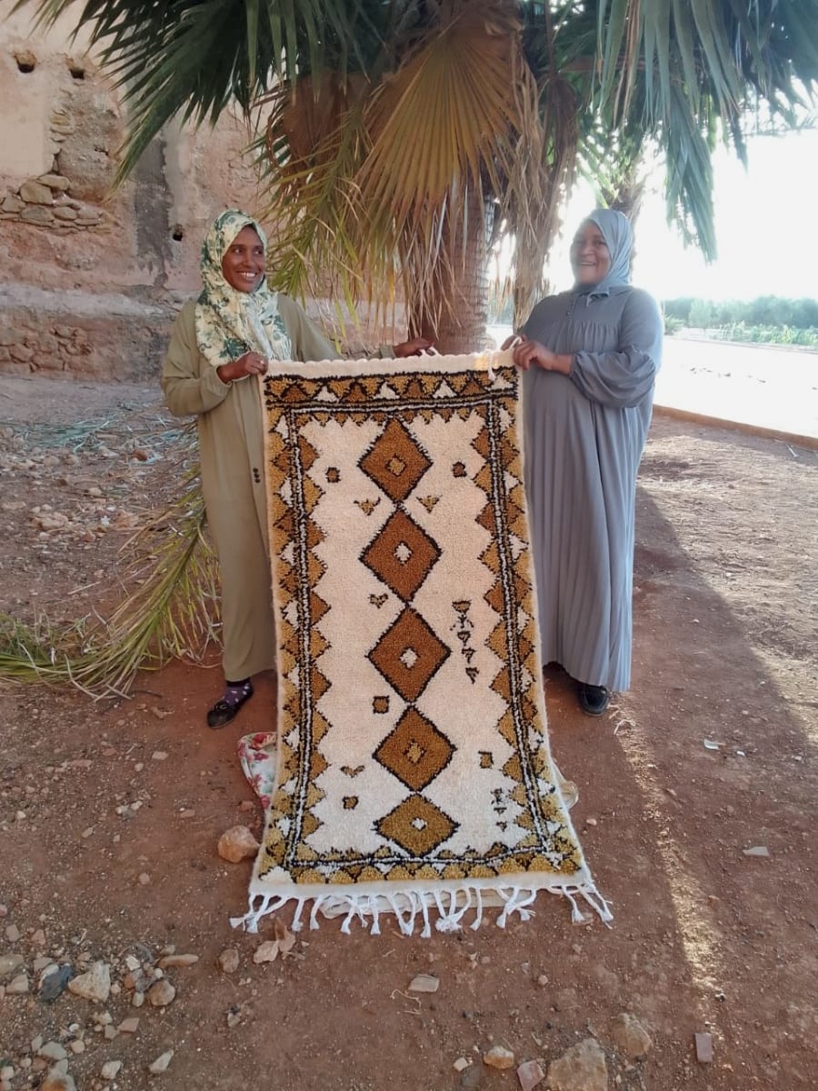  A rug  Yellow, White Morocco