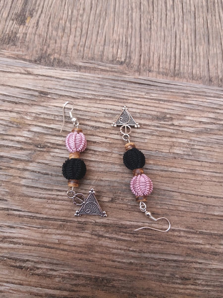 Button Dangle Earrings