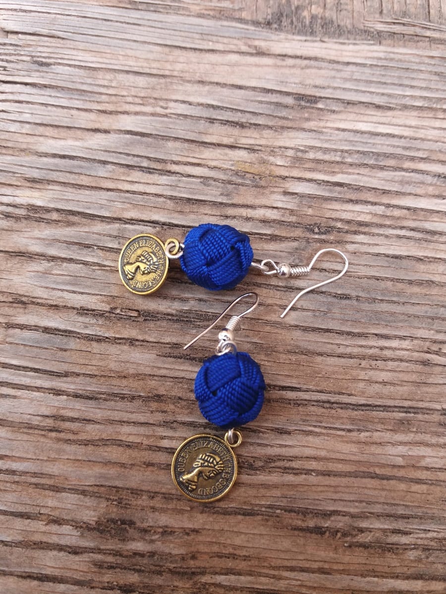 Button Dangle Earrings