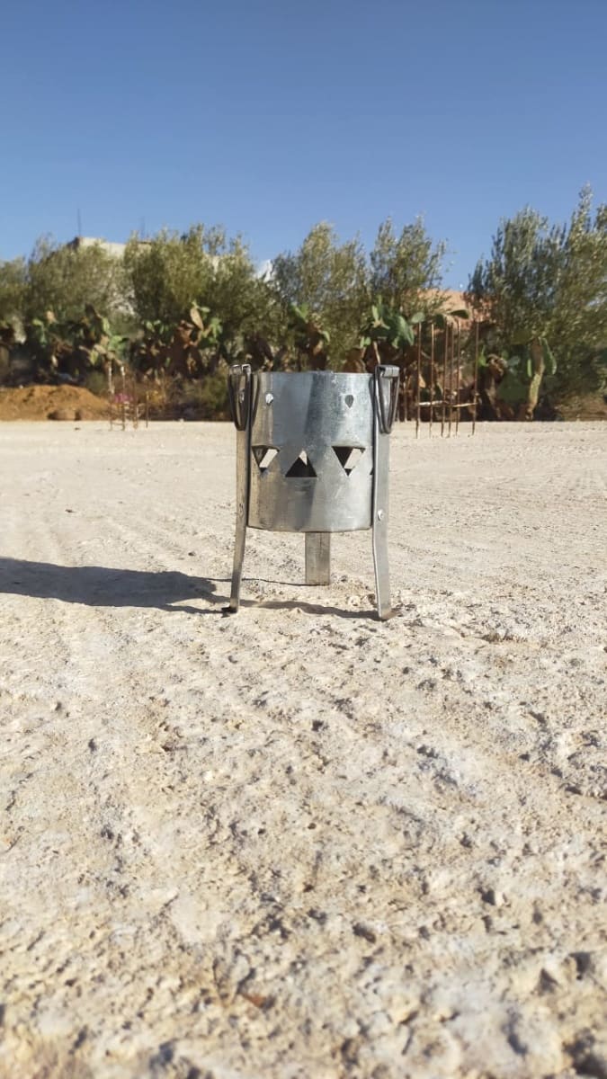  Charcoal stove Metal rod White Morocco