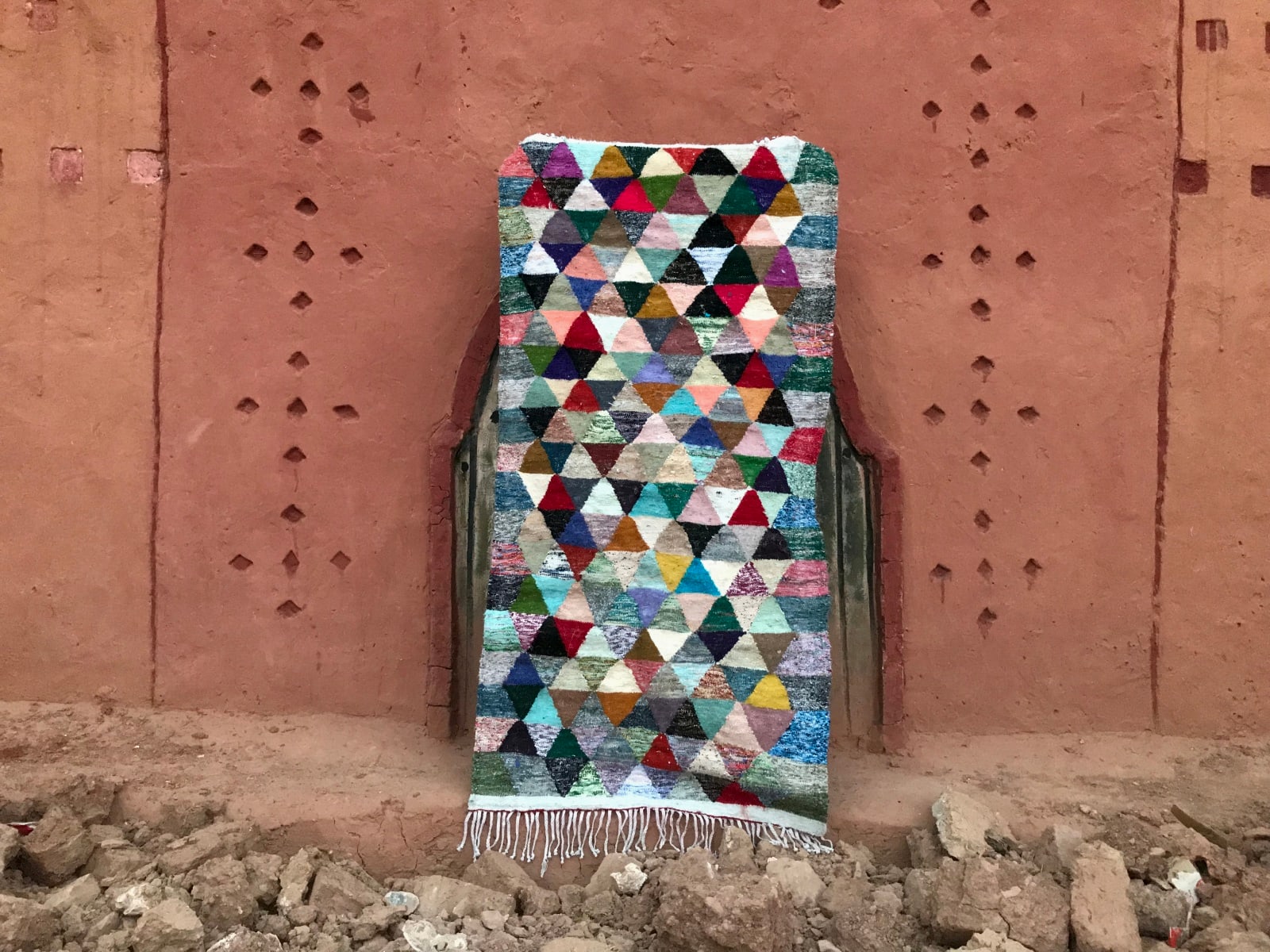  Boucherouite Up Cycled Thread  Colored Morocco