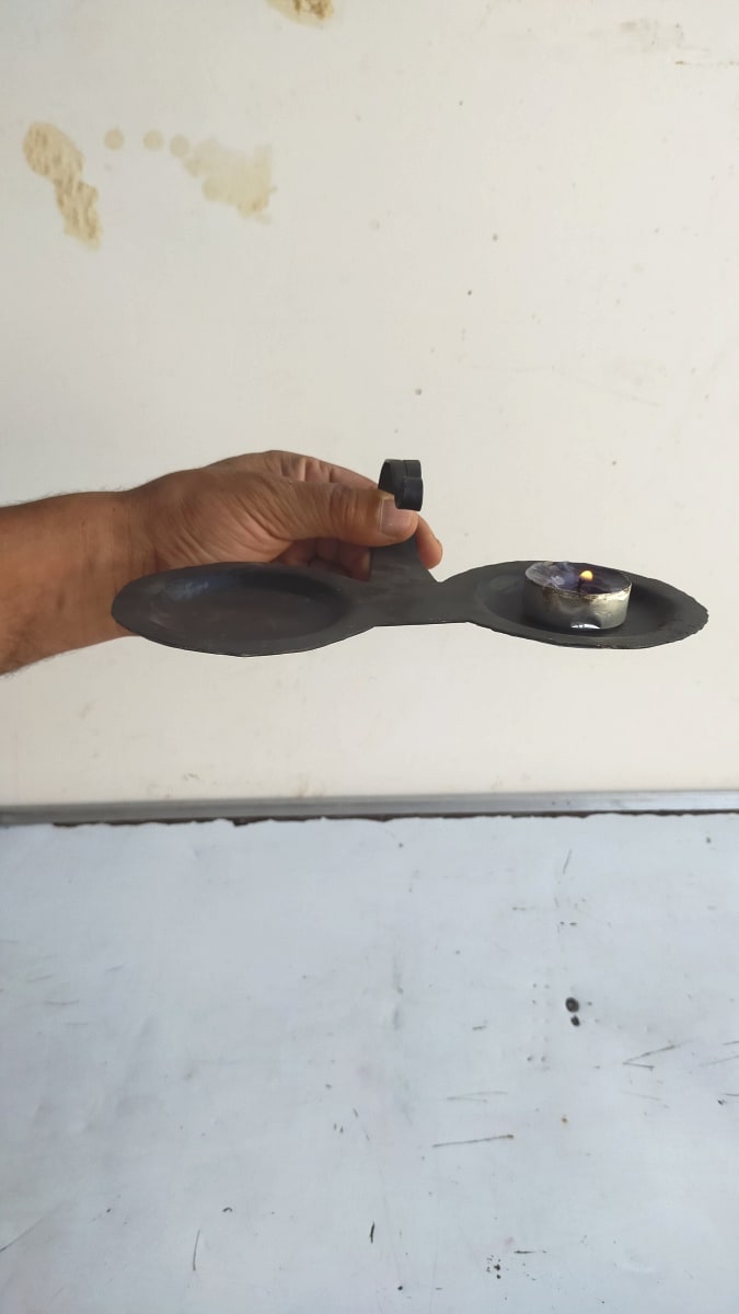  Candle sconce Tin Black Morocco