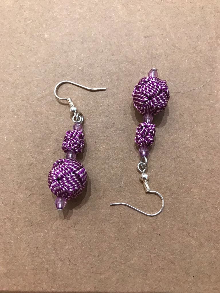 Ball and Button Earrings