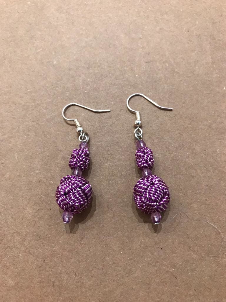 Ball and Button Earrings