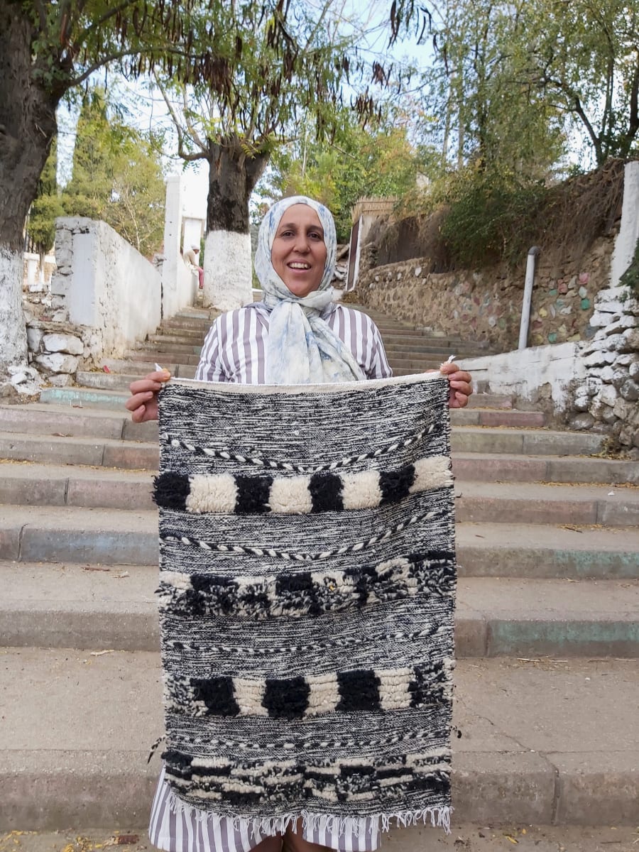  Hanbel Wool Black, White Morocco