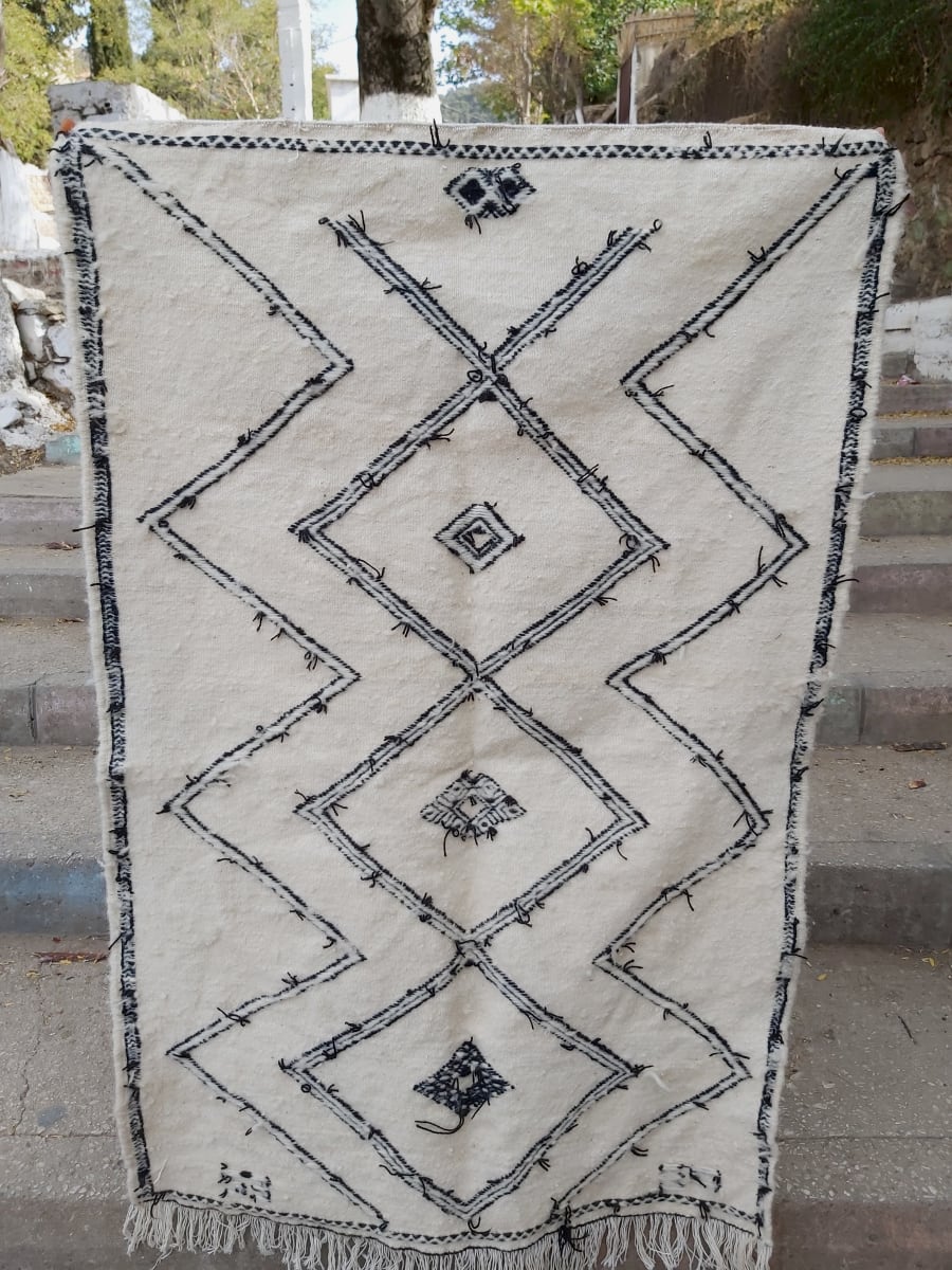  Hanbel Wool Black, White Morocco