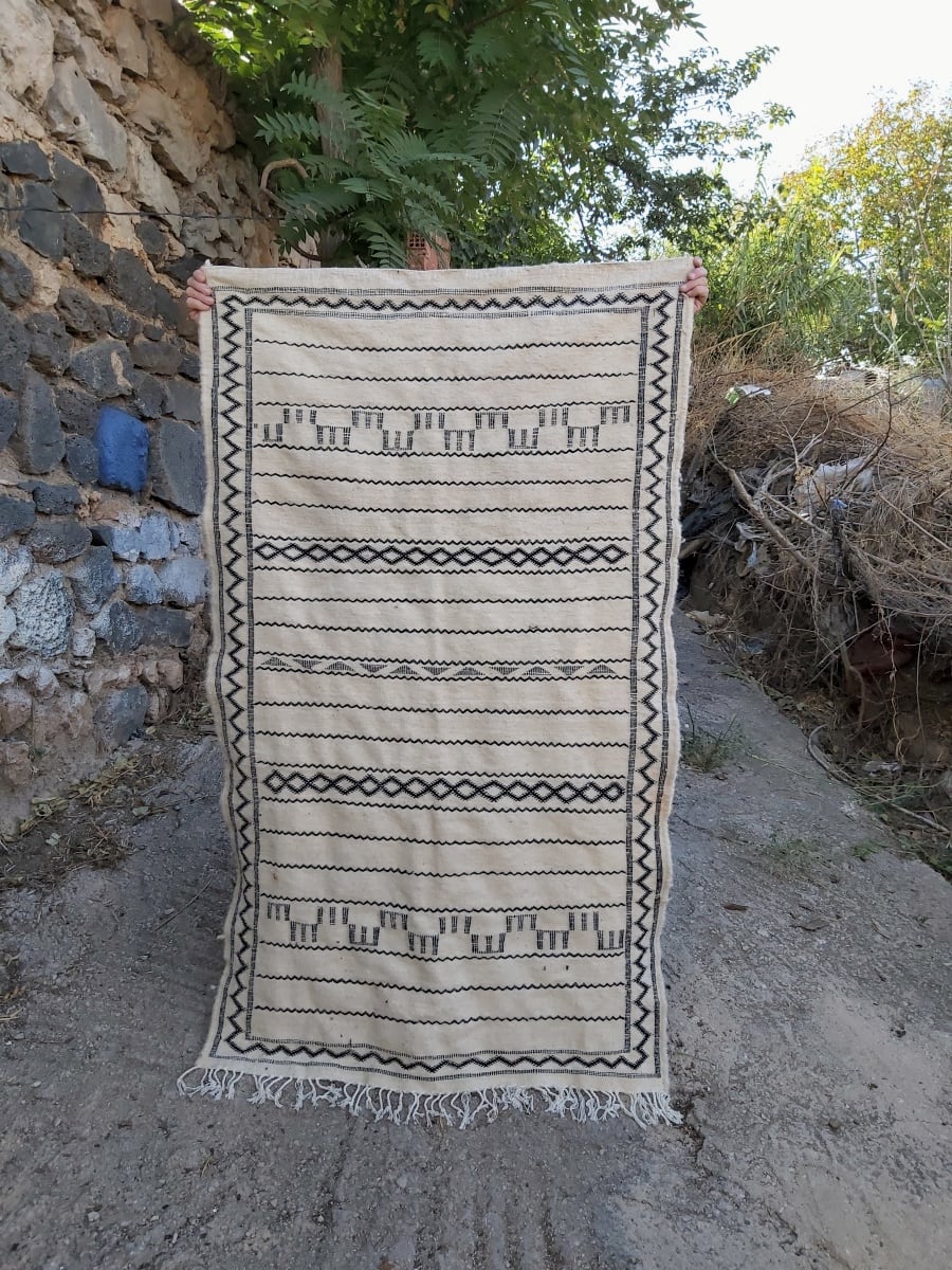  Hanbel Wool Black, White Morocco