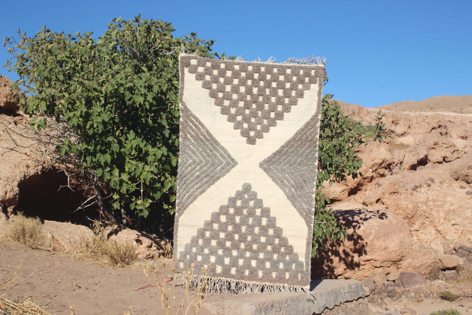  Flatweave rug  Grey, White Morocco