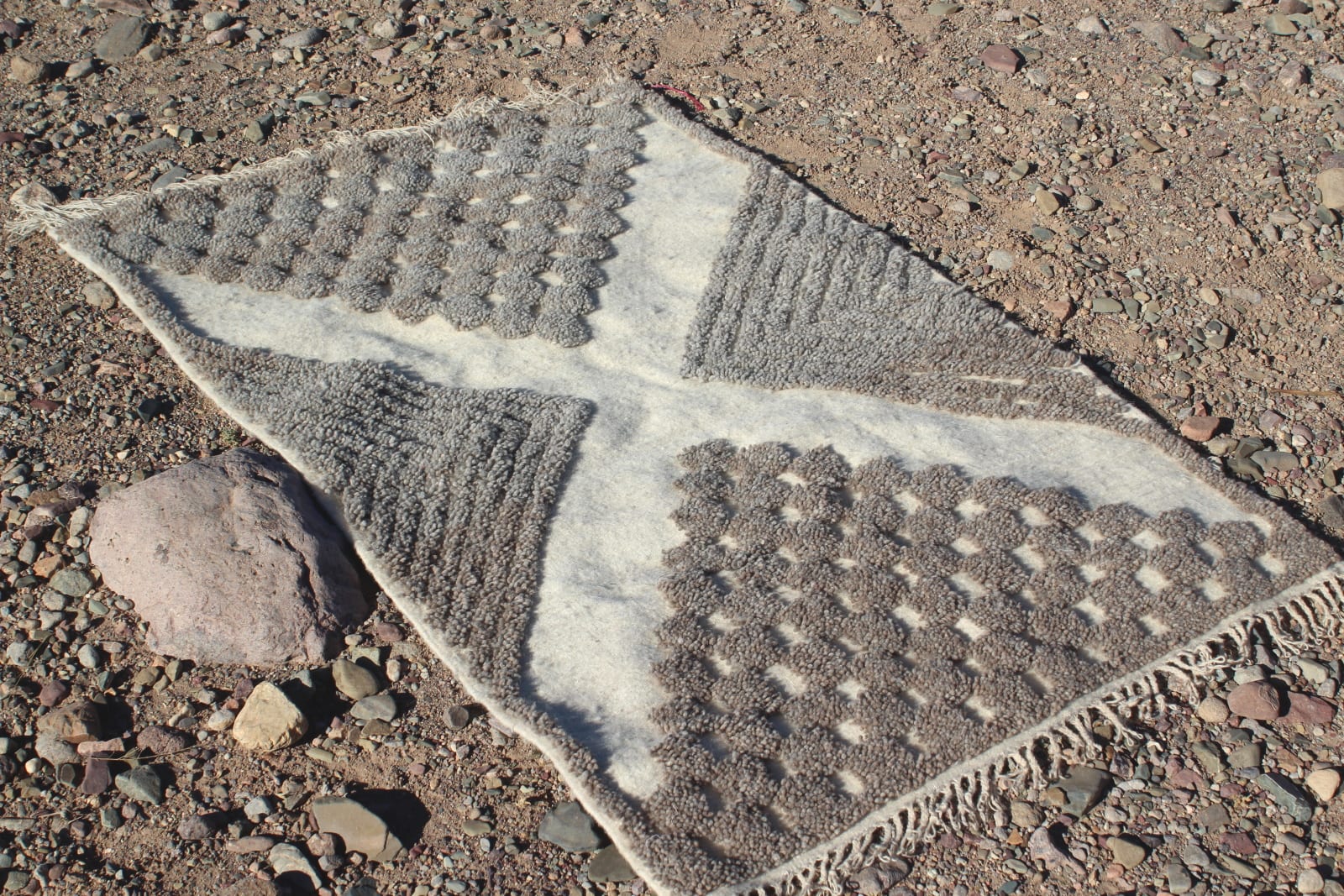  Flatweave rug  Grey, White Morocco