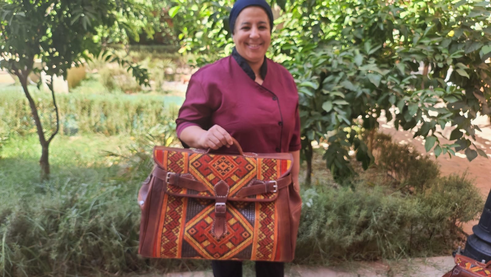  bag leather and Sabra silk Colored Morocco