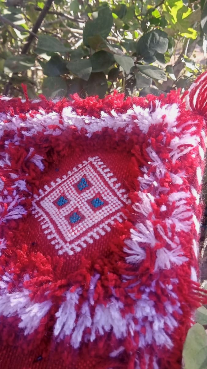  Cushions  Red, Blue Morocco