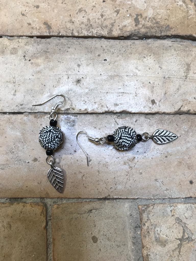 Button Dangle Earrings