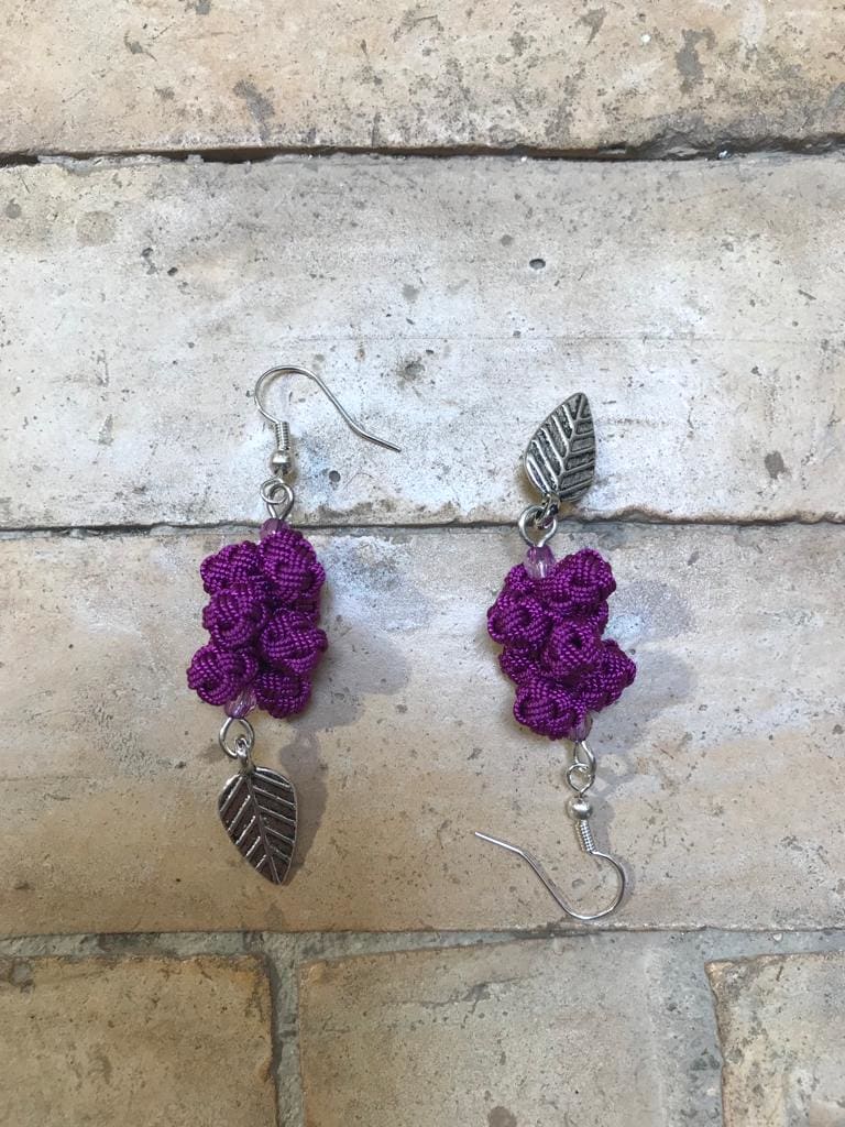Button Dangle Earrings