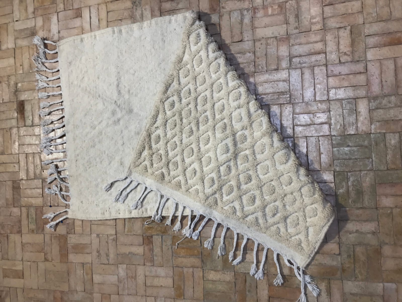  Beni Ourain Rug Thread White Morocco