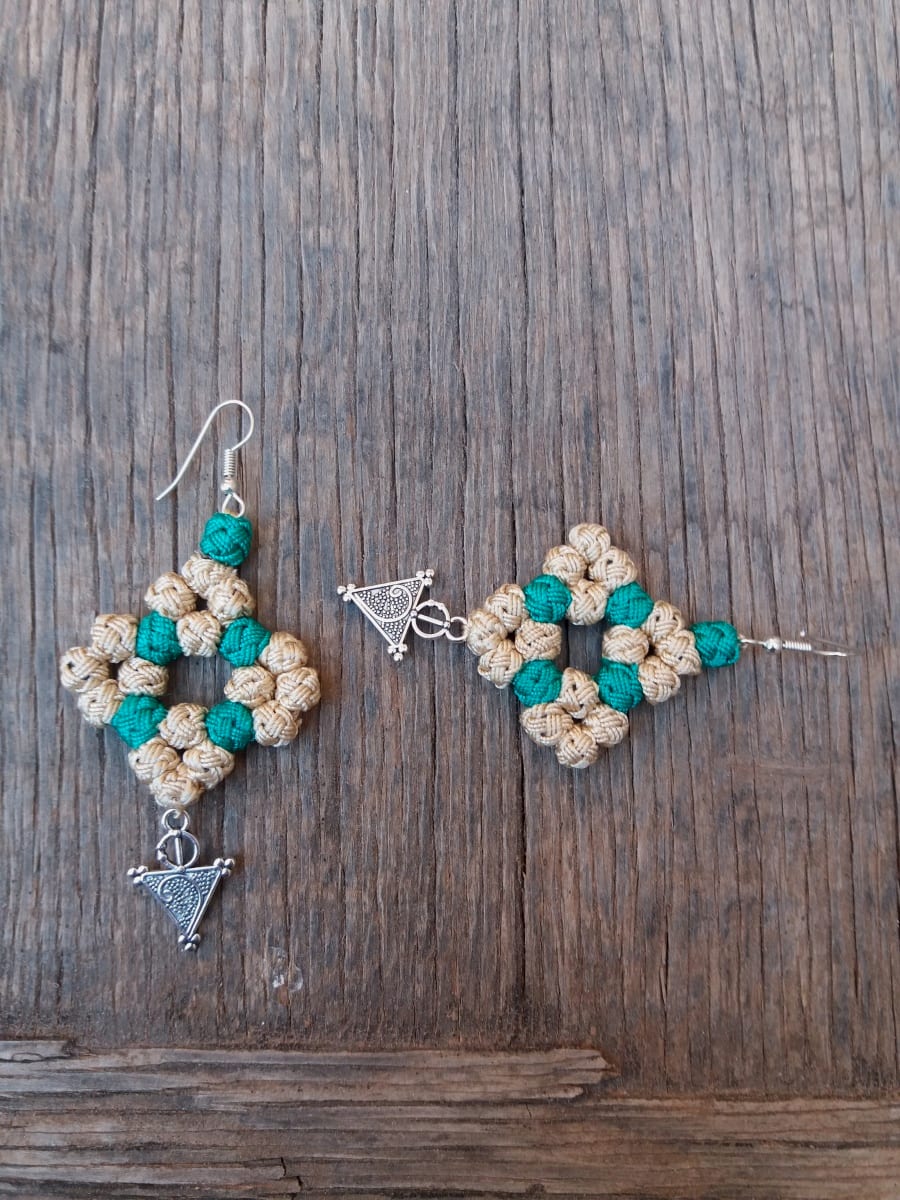 Button Dangle Earrings