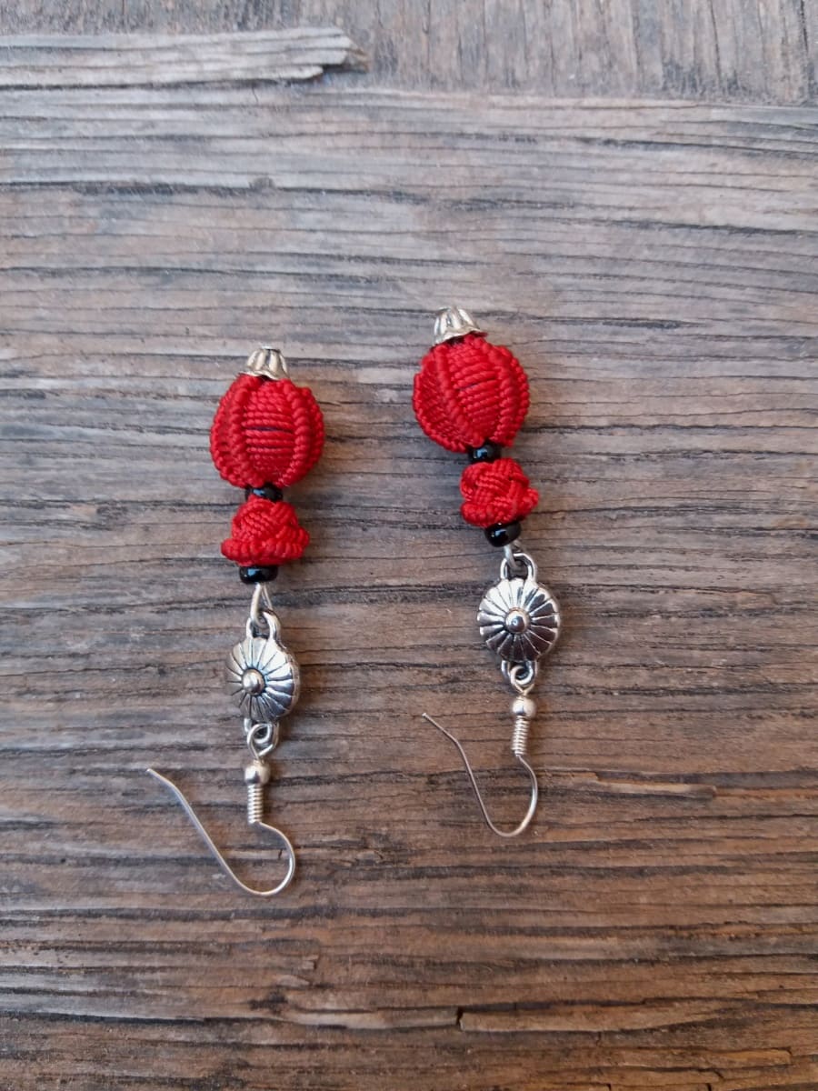 Button Dangle Earrings