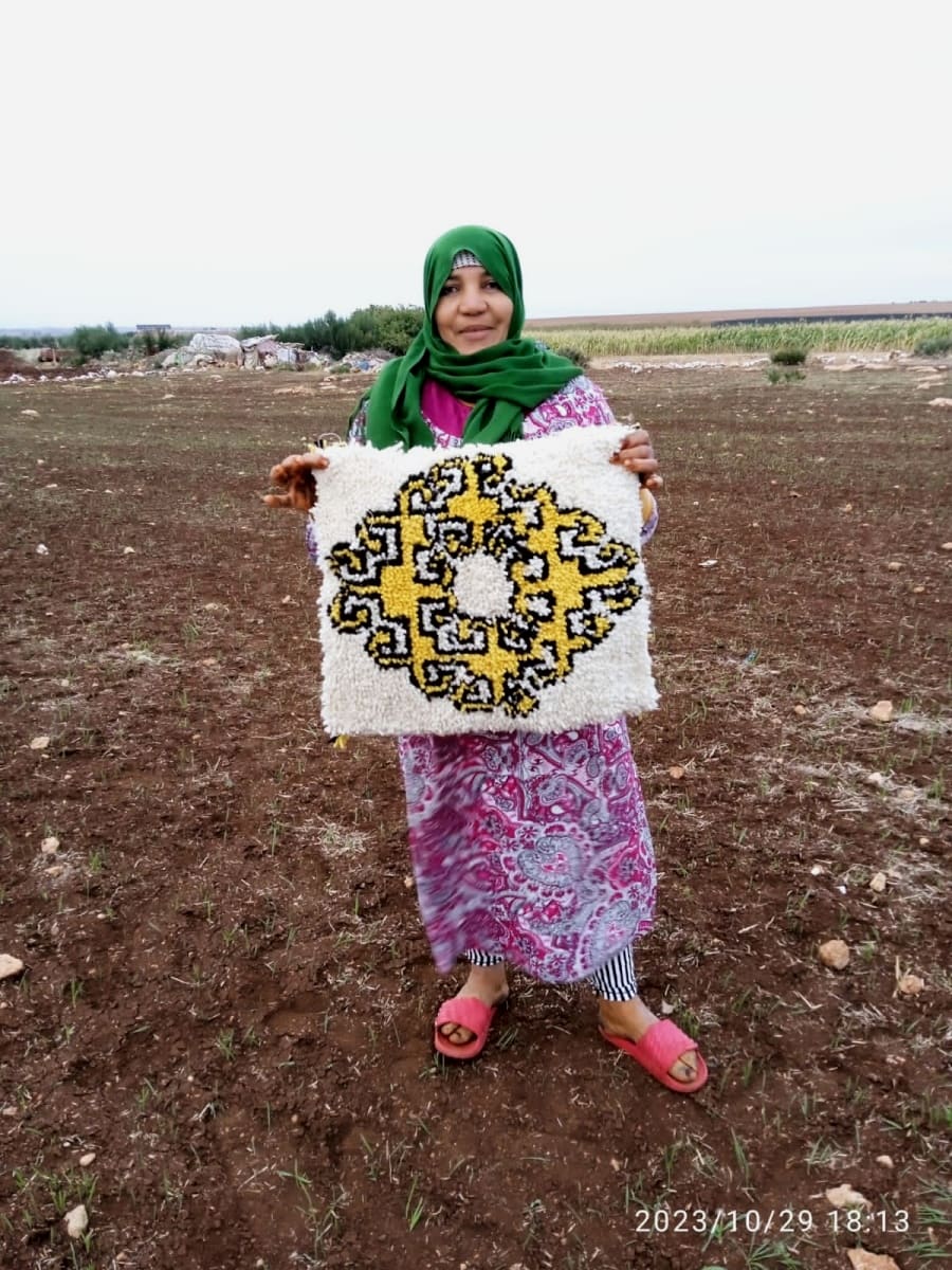  Pillow case  Yellow, Black Morocco